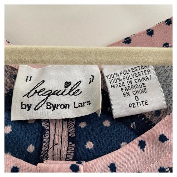 Beguile by Byron Lars, Size 0P, Navy & Pink Dress - Picture 3 of 6